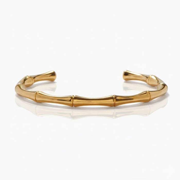 Aman  - Sculpted Bamboo Cuff Style Bracelet