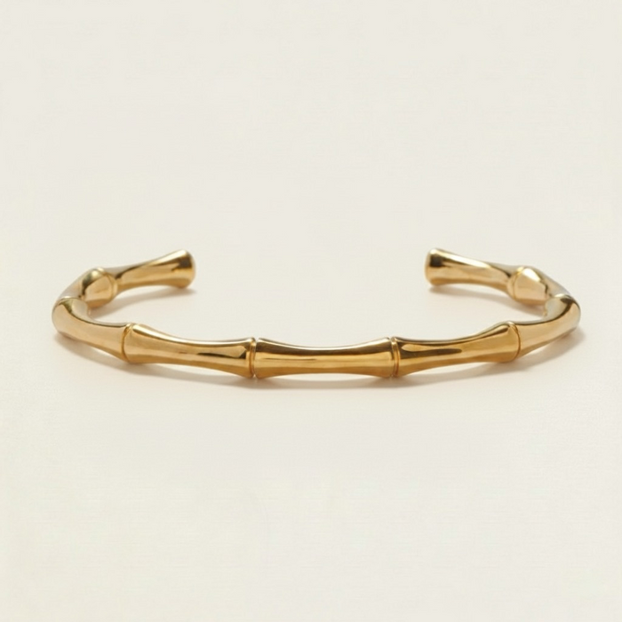 Aman  - Sculpted Bamboo Cuff Style Bracelet