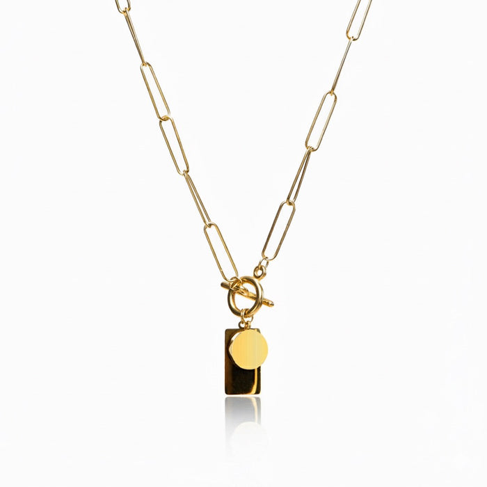 Minimalist Rectangle Clasp Necklace