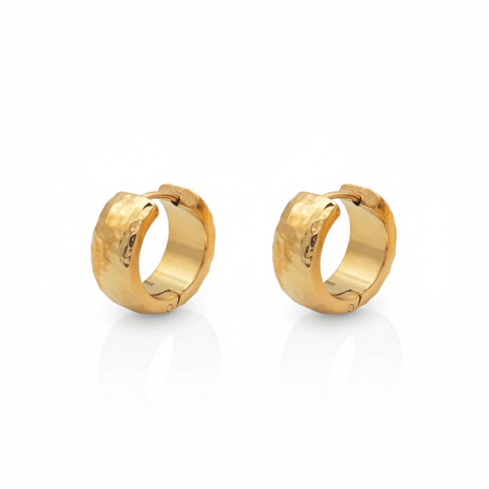 Aurora – Hammered Gold Hoops