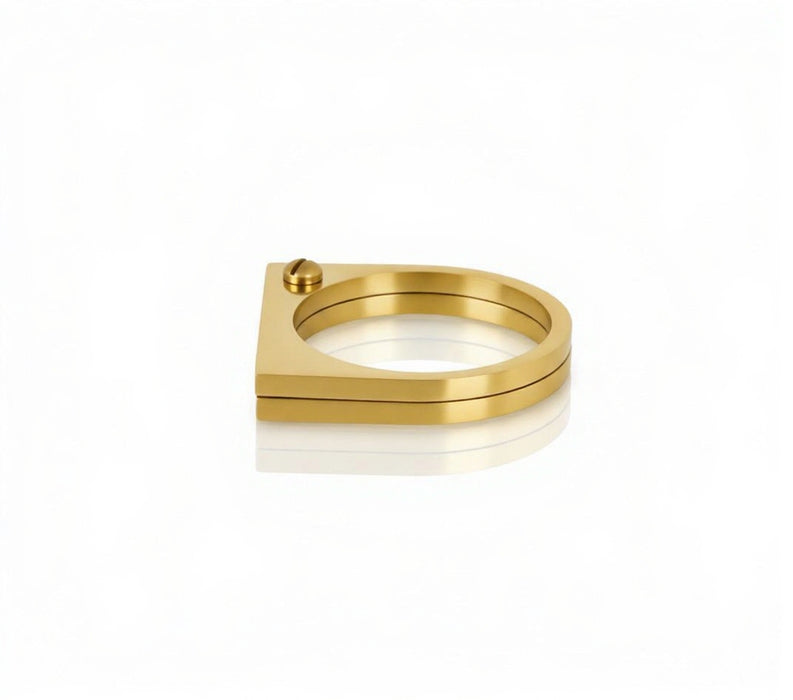 Coco  - Sleek Screw-Detail Ring