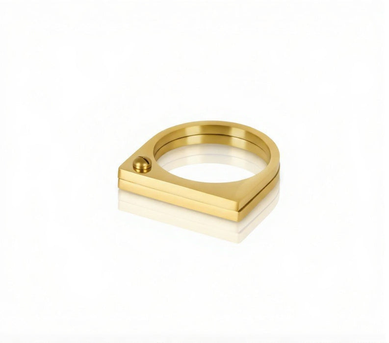 Coco  - Sleek Screw-Detail Ring