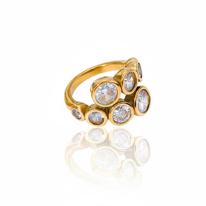 Serenova - Round Shaped Crystles Ring