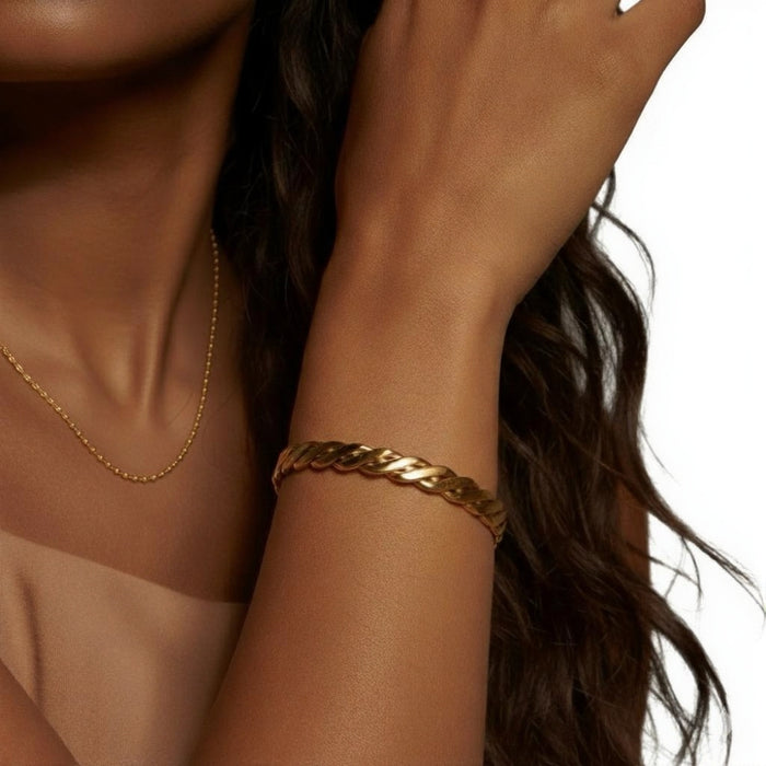 Shashi - Braided Cord Bangle Style Bracelet