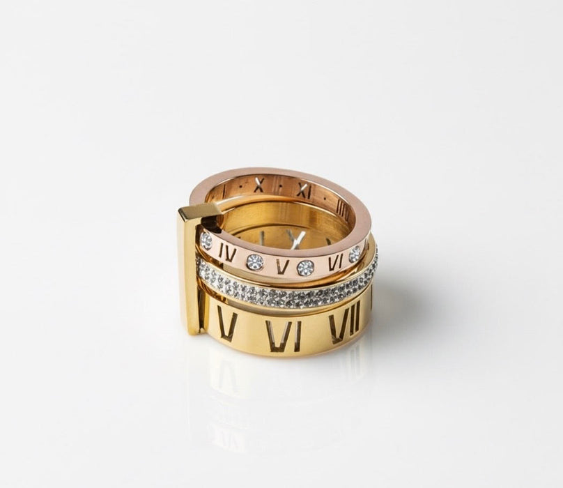 Anya - Multi-band Stone Ring