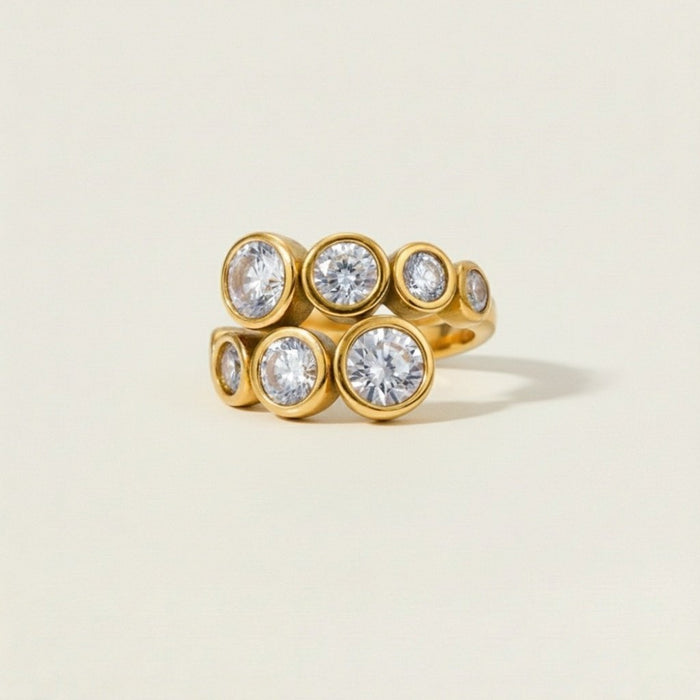 Serenova - Round Shaped Crystles Ring