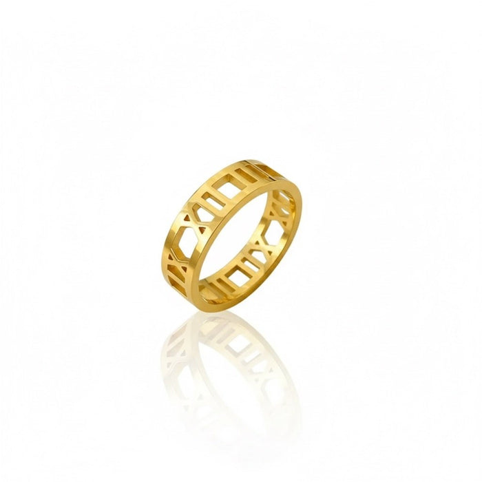 Roma - Sleek Roman Numeral Ring